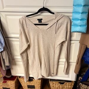 Calvin Klein Jeans Cream Hooded Sweater